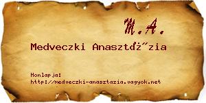 Medveczki Anasztázia névjegykártya
